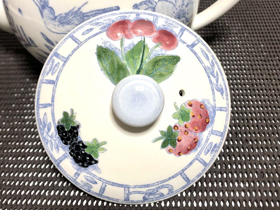 Gien ジアン オワゾブルーフルーツ ティーポット Gien ジアン オワゾブルーフルーツ ティーポット