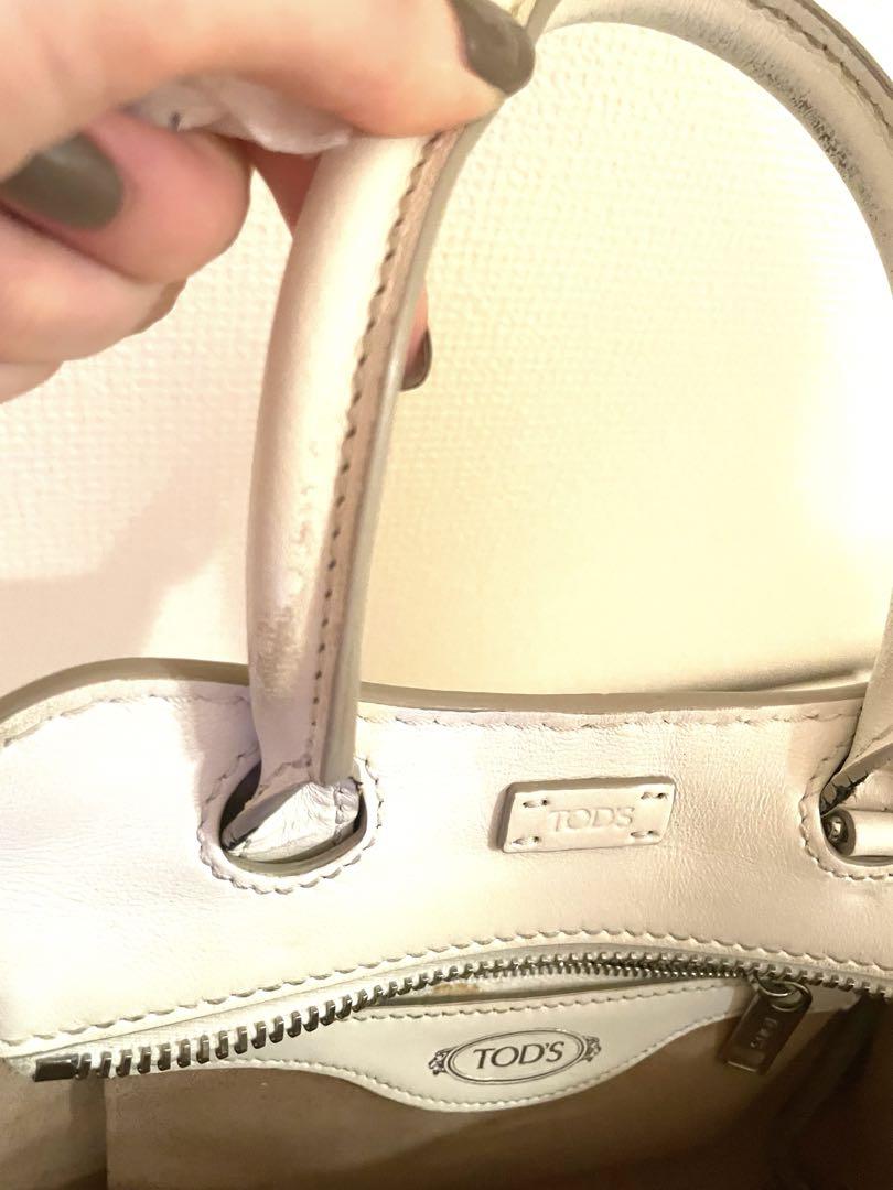 TOD'S トッズSELLAハンドバッグ ショルダー2way白系レザー