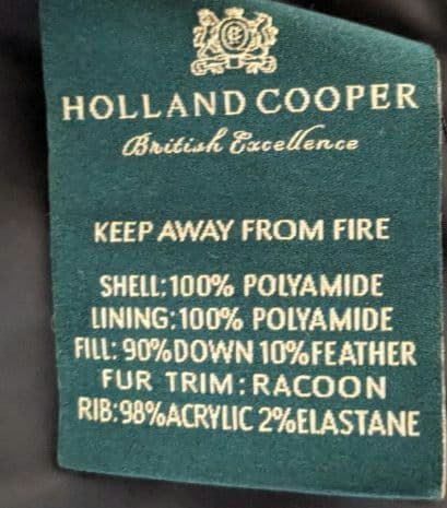 HOLLAND COOPER ダウンコート ロング ファーコート 美品 高級 HOLLAND COOPER ダウンコート ロング ファーコート 美品 高級
