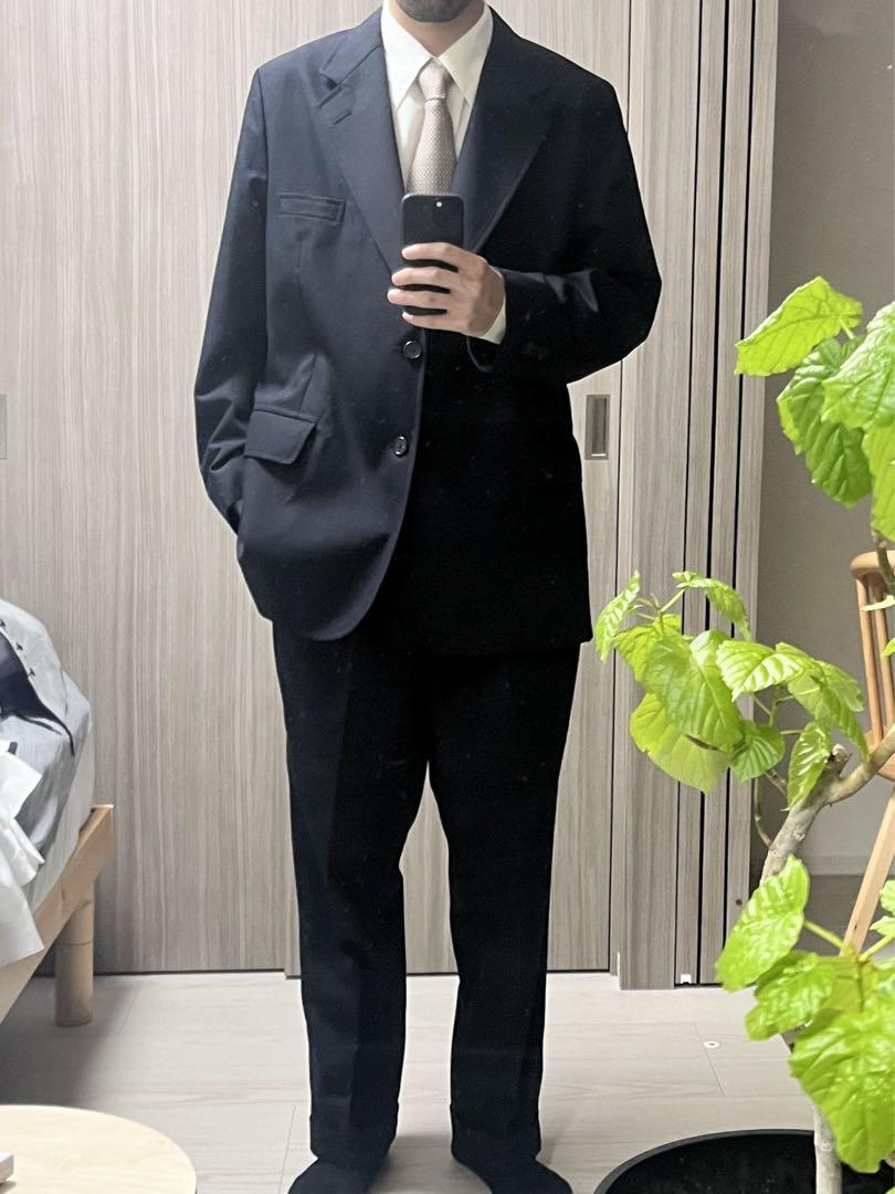 A.PRESSE Slub Wool Navy Blazer [NAVY] - Fresh Service