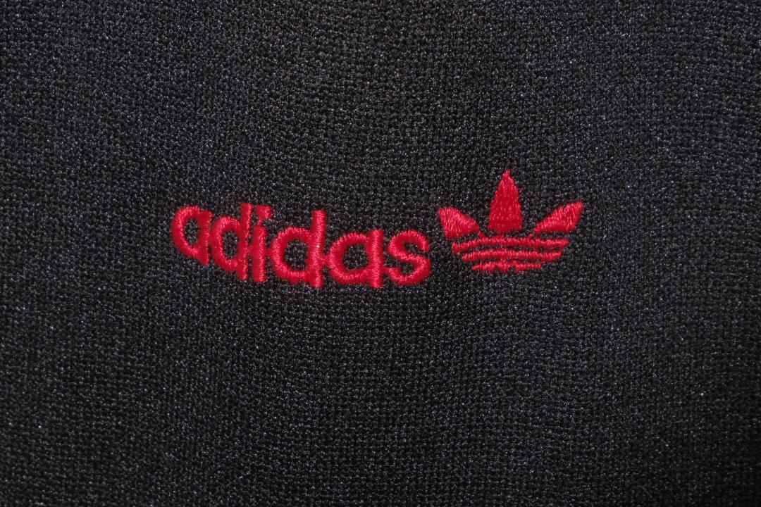 adidas アディダス デサント トラックジャケット ジャージ西ドイツ黒×赤