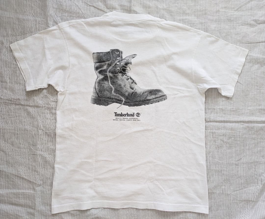 90s Timberland Tシャツ GIVE RACISM THE BOOT