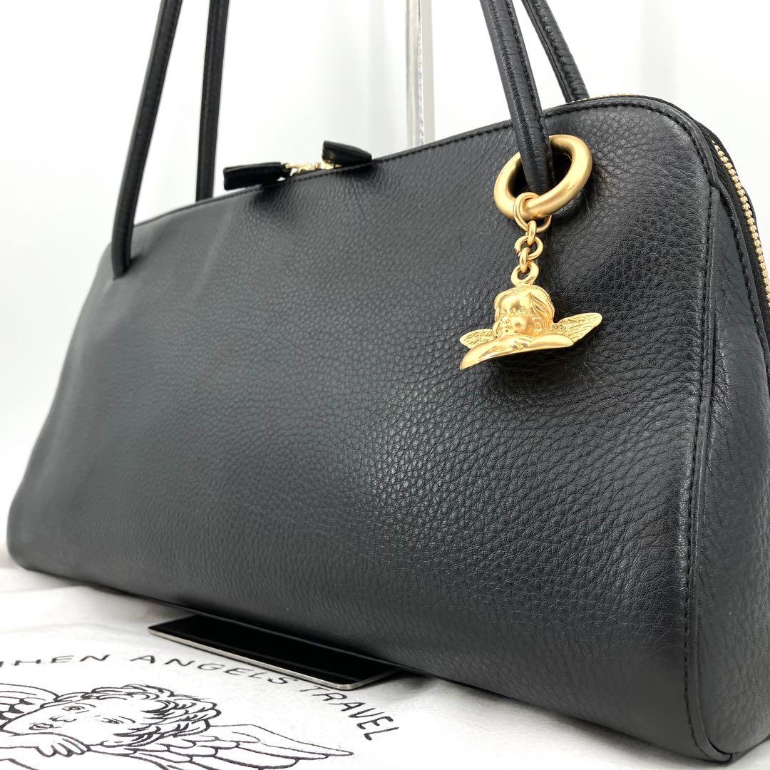 コンテス WHEN ANGELS TRAVEL トートバッグ 肩掛け レザー 黒