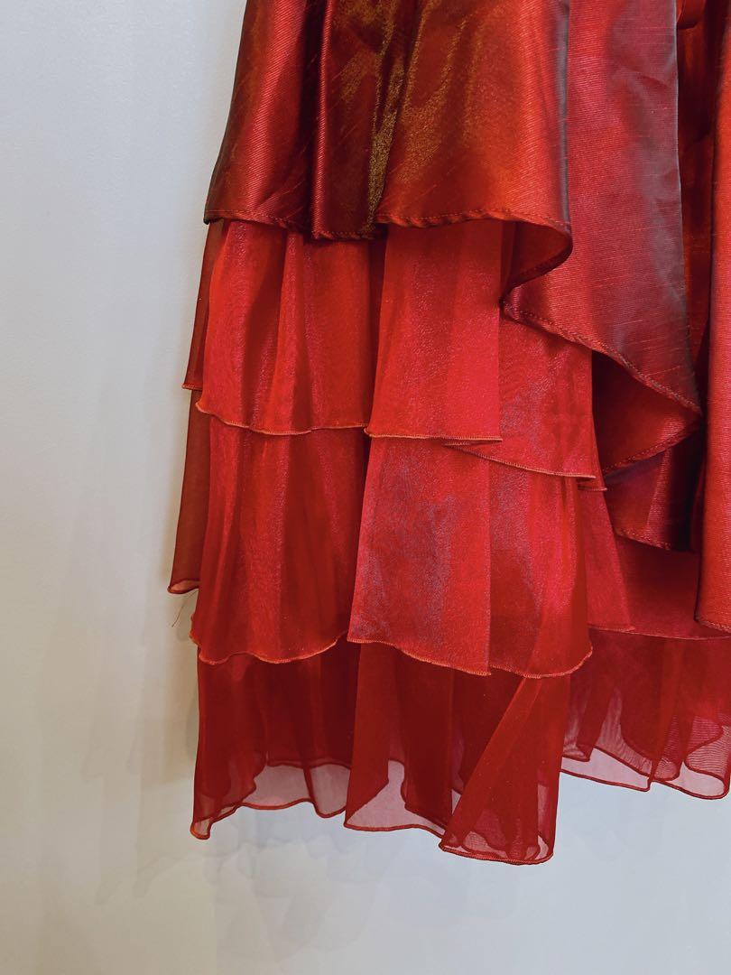 美品 EMOTIONALL DRESSES 36 レッド パーティ ドレス - メルカリ