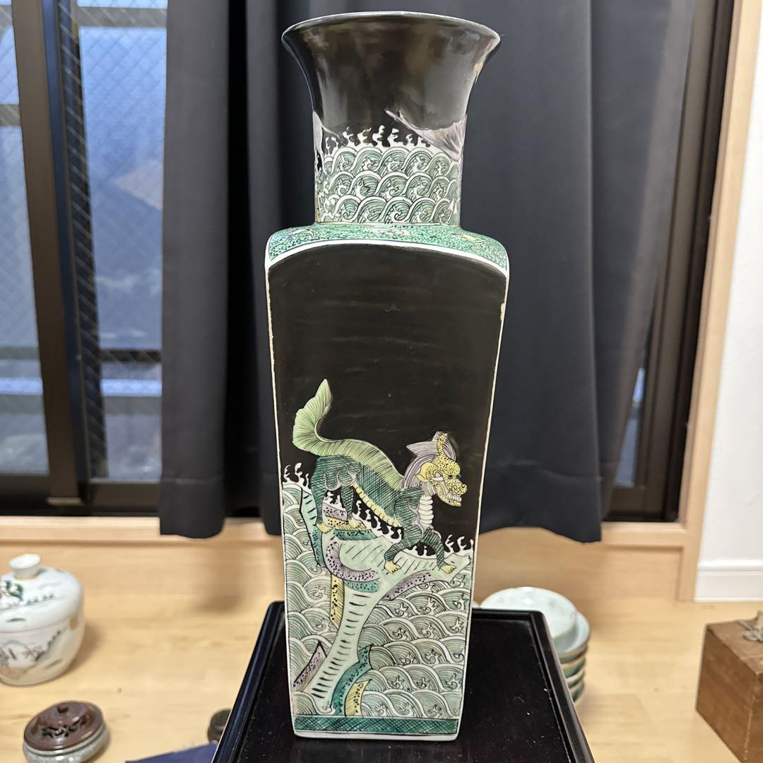 珍しい花瓶　怪獣絵　中国？古美術　コレクション　アンティーク