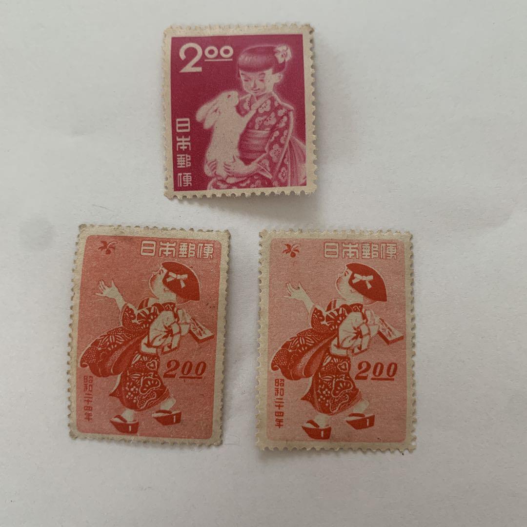 銭単位切手 1948年（昭和23年） はねつき うさぎ - メルカリ