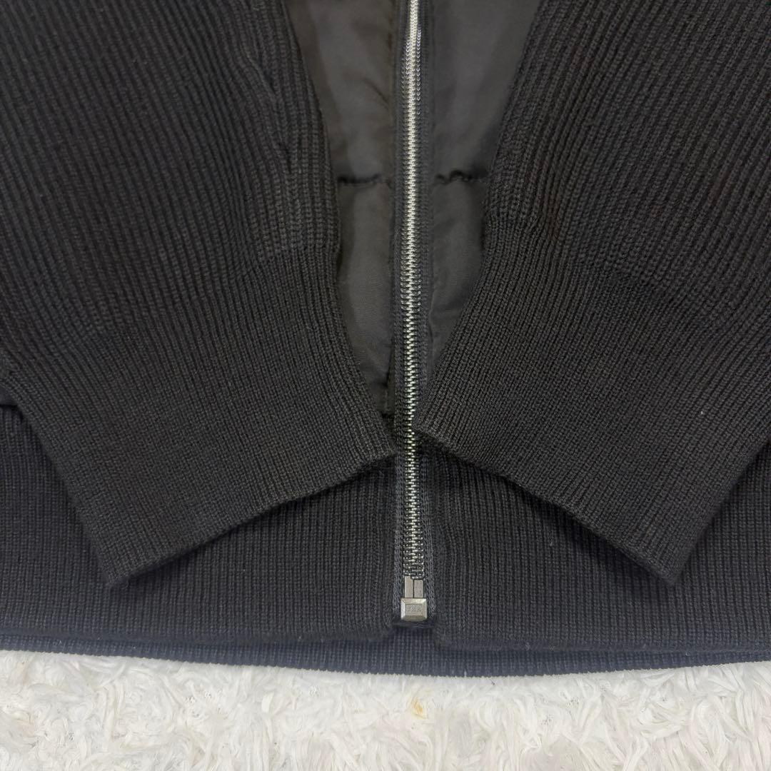 美品✨ブラックレーベルクレストブリッジ 切替 ニットブルゾン CBチェック 黒 美品✨ブラックレーベルクレストブリッジ 切替 ニットブルゾン CBチェック 黒