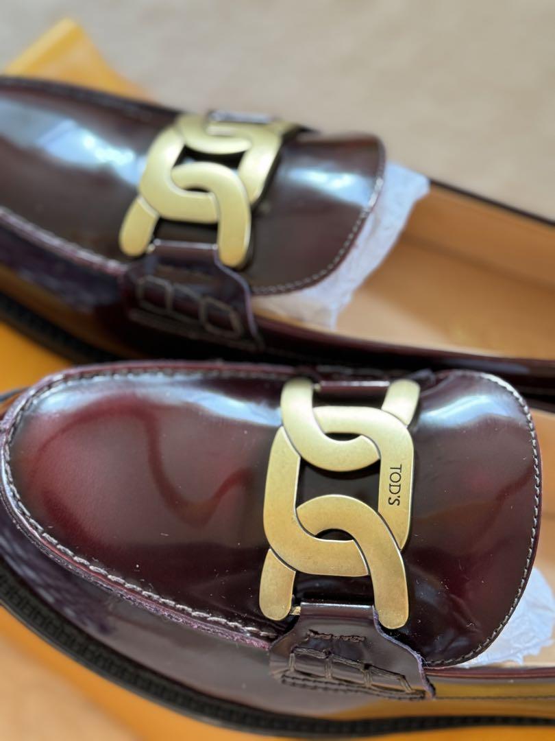 新品 TOD'S トッズ レザー ローファー 38 ボルドー