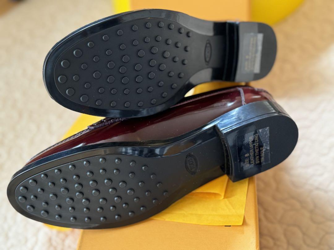 新品 TOD'S トッズ レザー ローファー 38 ボルドー