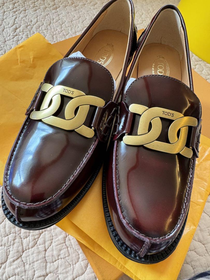 新品 TOD'S トッズ レザー ローファー 38 ボルドー