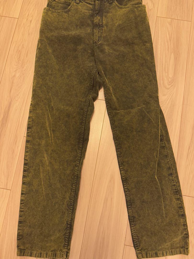 Bleached Dye Pants/C.E./L/コーデュロイ/YLW