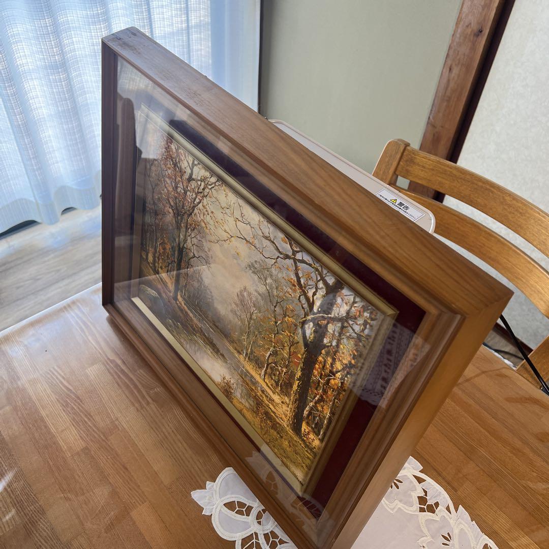 ロバートウッド作 秋景色 複製画 絵画 米国 風景画 秋 紅葉