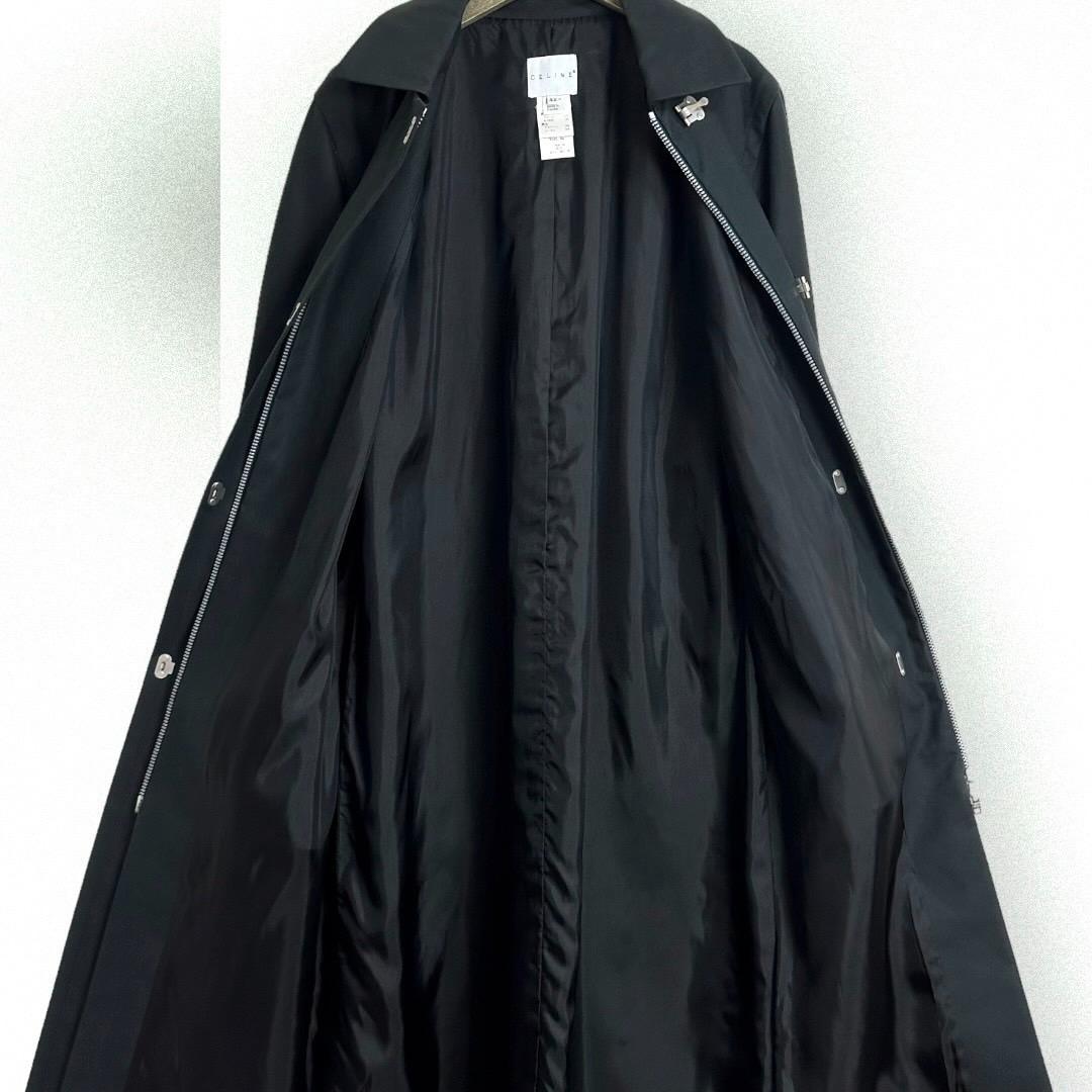 美品☆人気デザイン☆CELINE ロングコート ダブルジップ 42 ブラック 関税・送料込 CELINE Boxy double-breasted コート (CELINE
