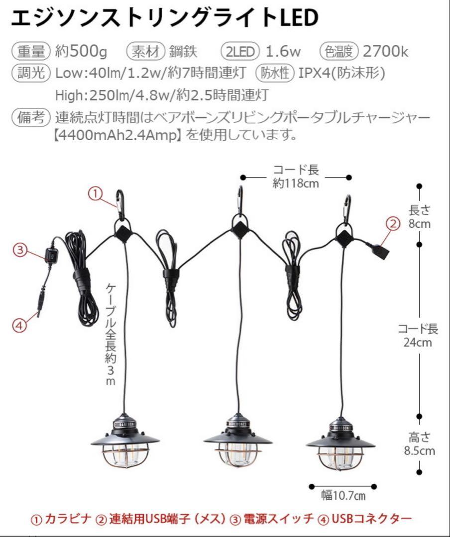 ベアボーンズ ストリングライト3連 ケース付き