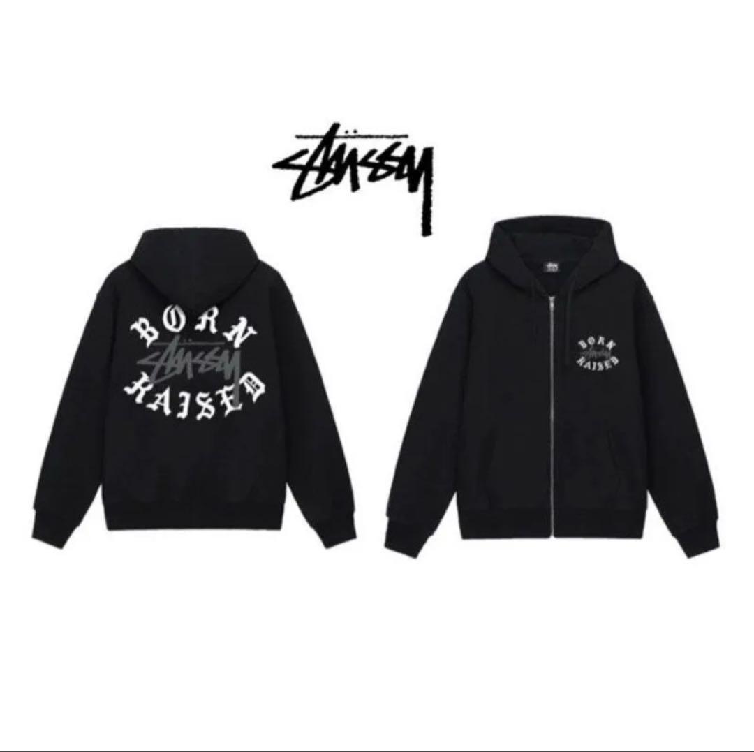 Stussy ×BORN RAISED ジップパーカー