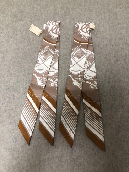 新品 未使用 HERMES エルメス ツイリー エクスリブリス 箱なし 2本 ☆大人気商品☆ 新品 未使用 HERMES エルメス ツイリー エクスリブリス 箱なし 2本 ☆大人気商品☆