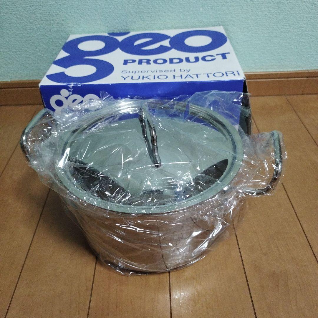 新品geo PRODUCT 寸胴鍋 ガラス蓋付き