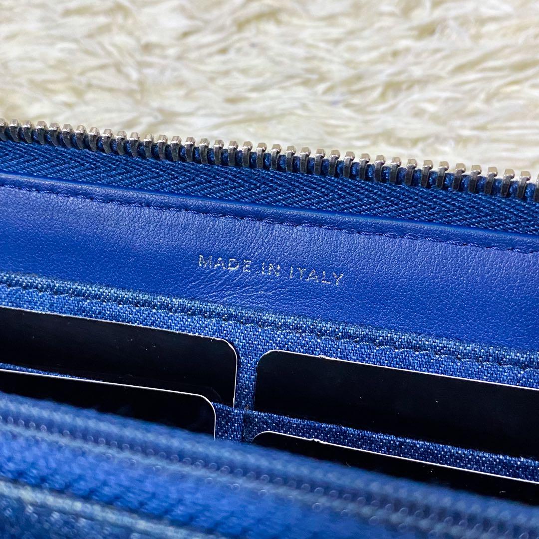 希少【極美品】シャネル 長財布 マトラッセ デニム ココマーク AP0212
