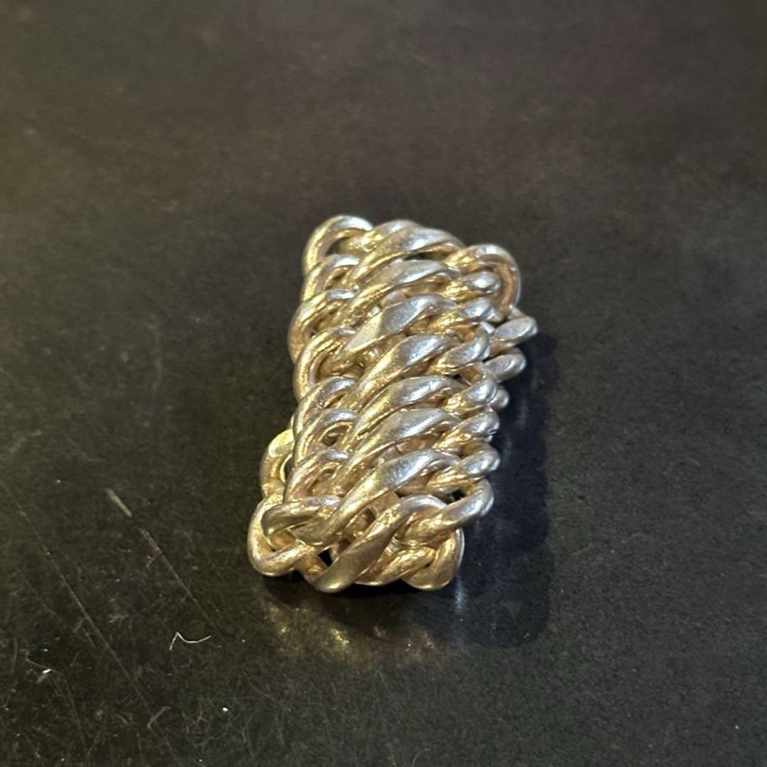 SILVER925 CHAIN DESIGN WIDE RING/シルバーリング