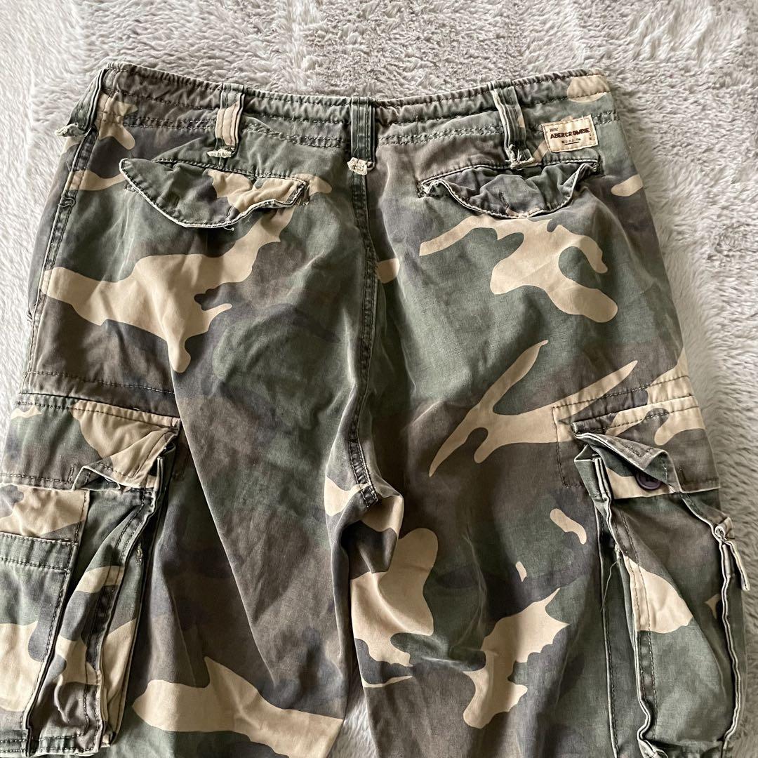 アバクロ フレア カーゴパンツ ギミック y2k ミリタリー L/W MILITARY FLARE PT ローウエスト ミリタリー フレアパンツ