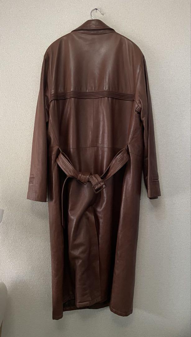 ロエベ　ヴィンテージ　ロングレザーコート