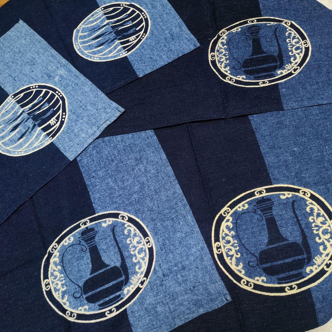 無汸庵 藍染 ランチョンマット5枚　美讚靑彣