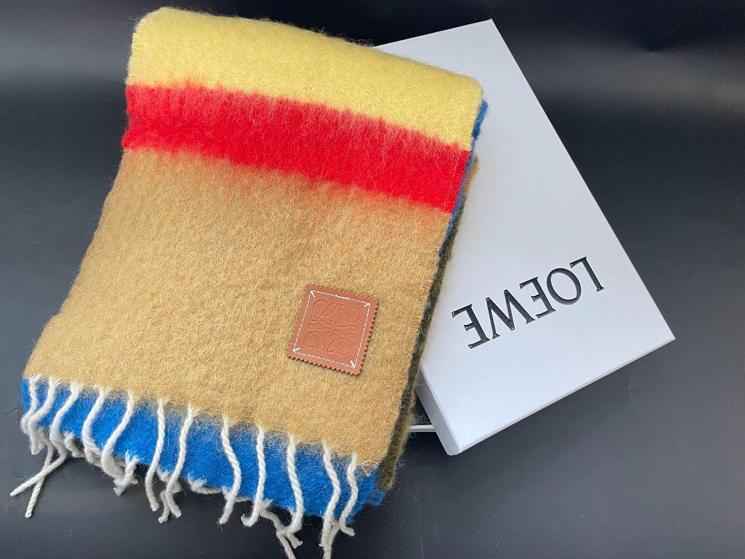 LOEWE マフラー モヘア マルチカラー 美品