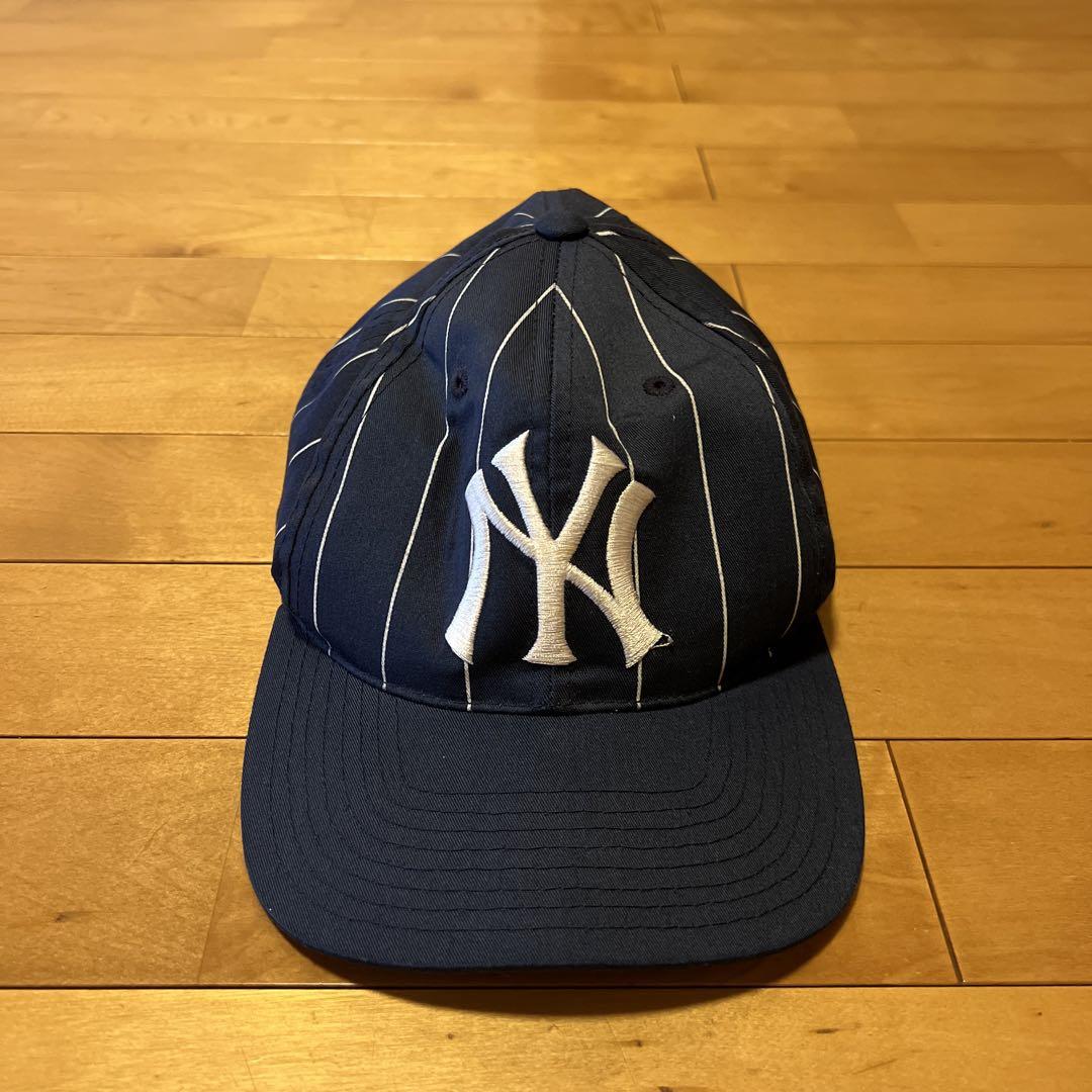 90s ヤンキース ストライプ cap