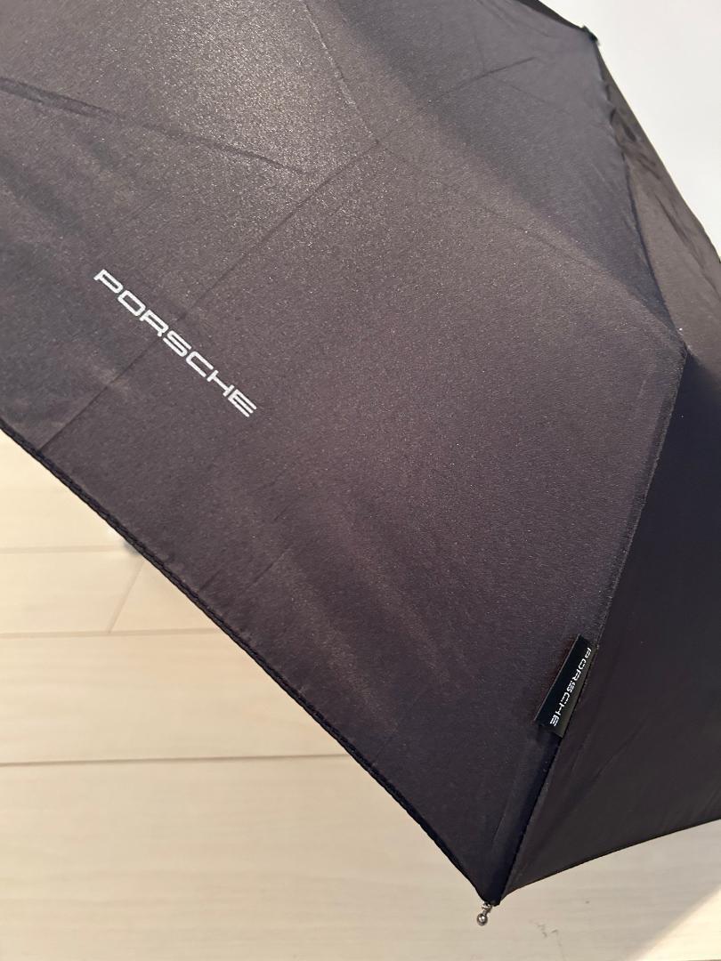 ★ PORSCHE BLACK【傘】UMBRELLA 折り畳み　黒