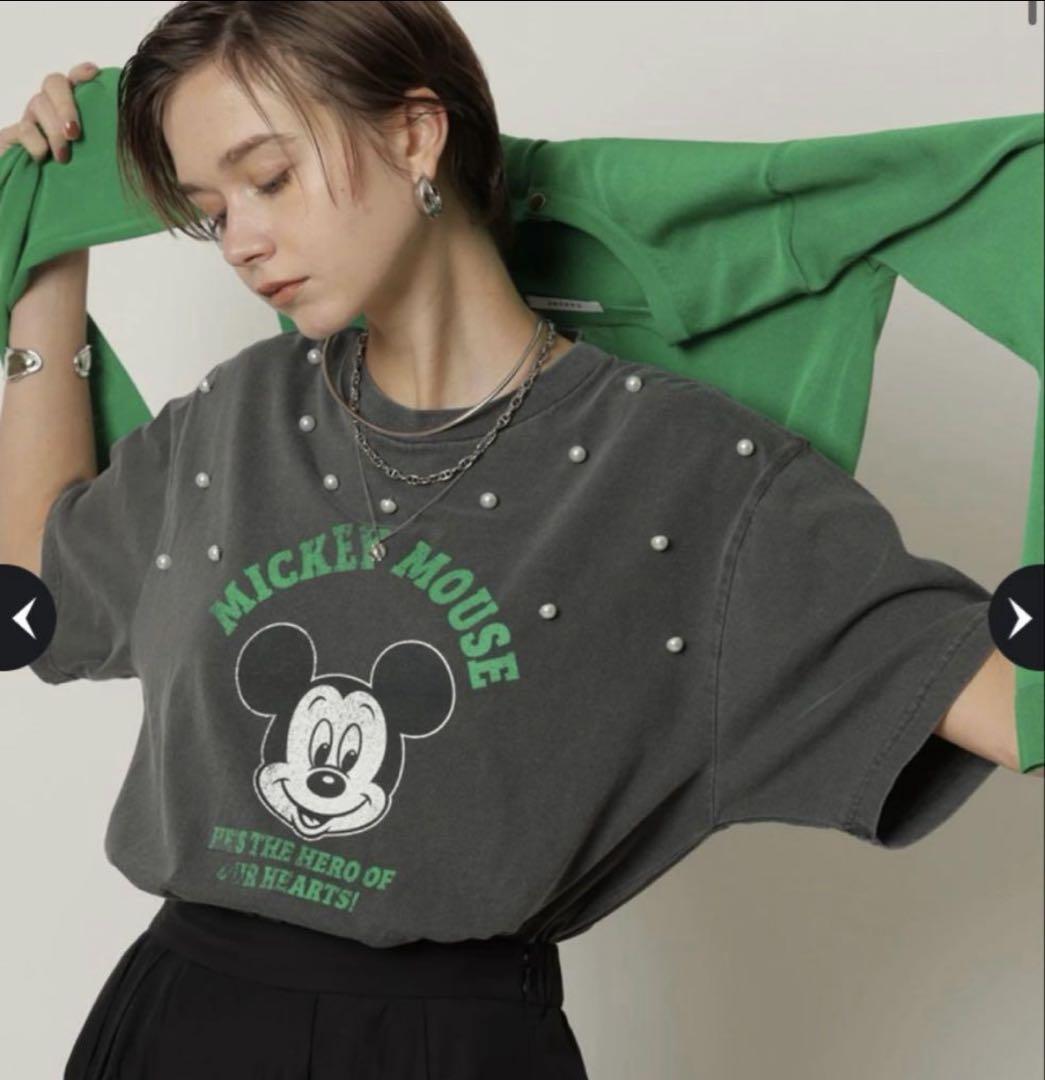 専用♡カデュネ　ミッキー　パール付きTシャツ