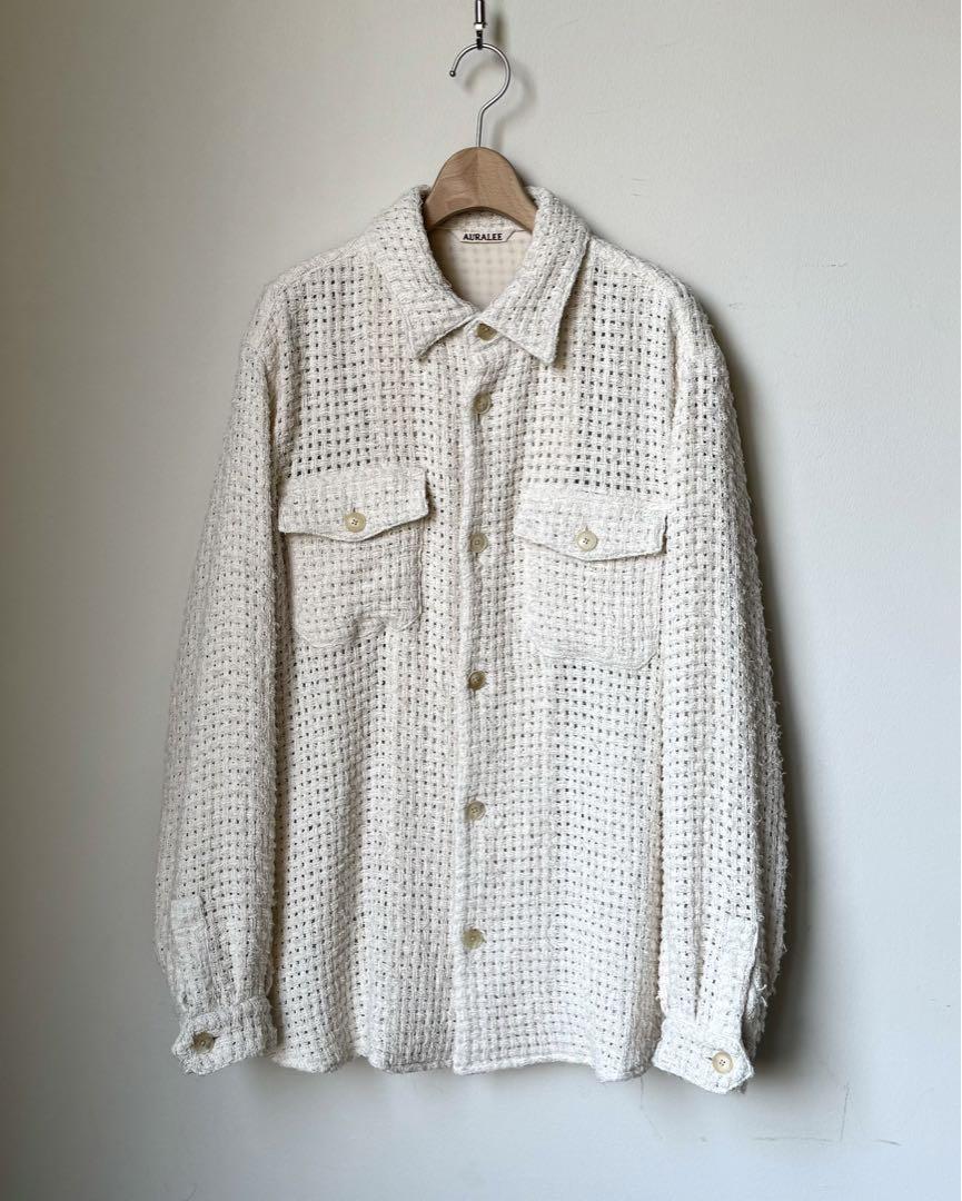 AURALEE HOMESPUN SUMMER TWEED MESH SHIRTもの凄く綺麗な状態です