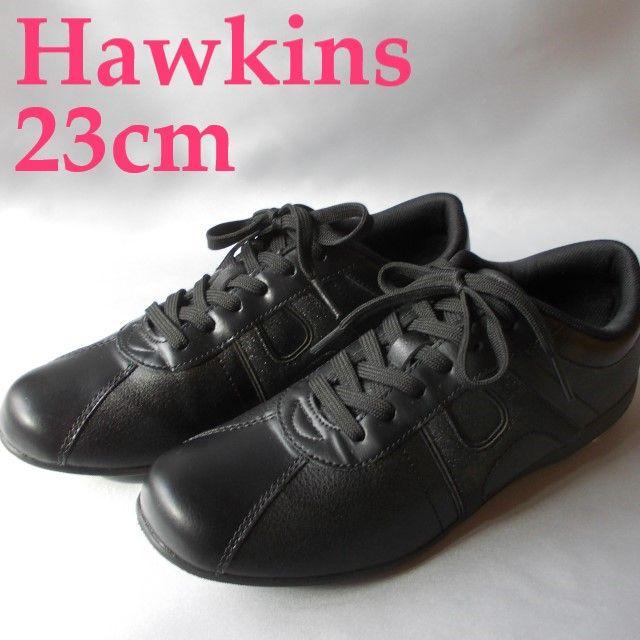 【新品】Hawkins Sport レディーススニーカー 23cm ブラック 黒