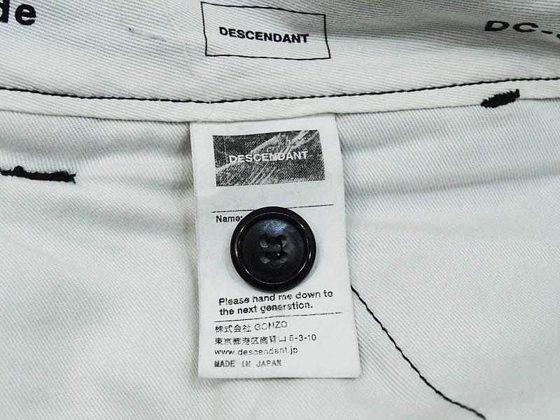 DESCENDANT DC-3 TWILL TRUOSERS トラウザーズ