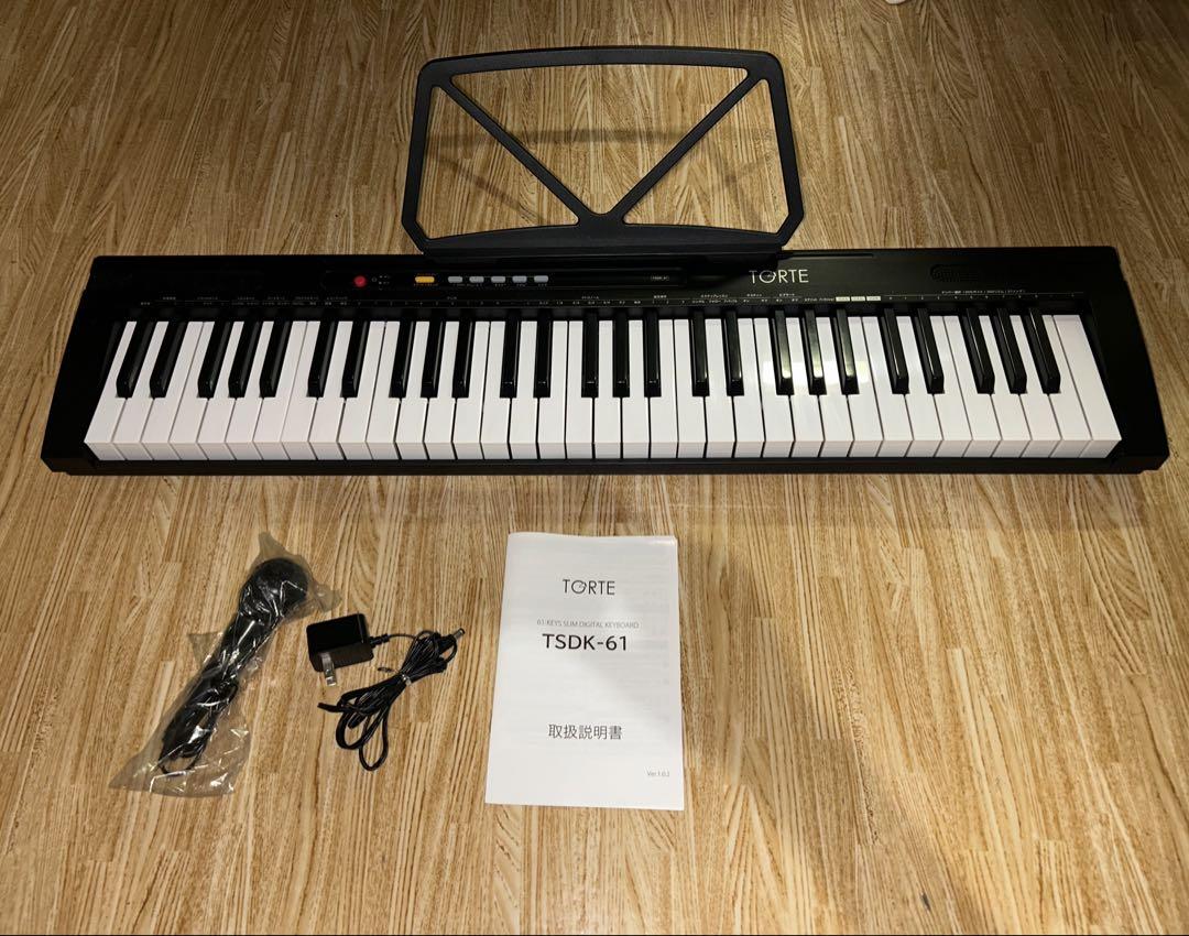 楽天市場】キーボード ピアノ スリム設計 超軽量 61鍵盤 TORTE
