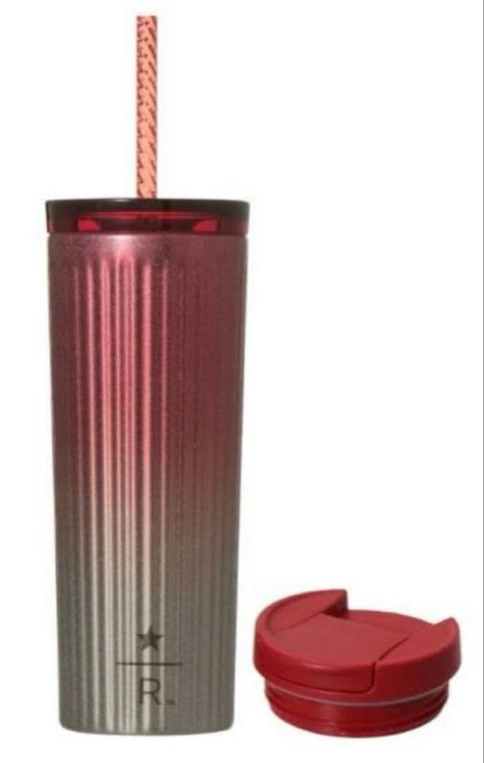 スタバリザーブ ステンレスコールドカップタンブラー レッド リッド付Starbucks