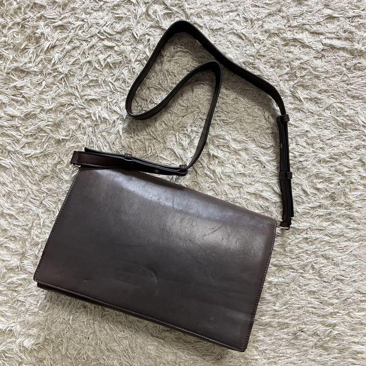 ロエベ アナグラム ブラウン レザー ショルダーバッグ LOEWE ブラウンレザーショルダーバッグ