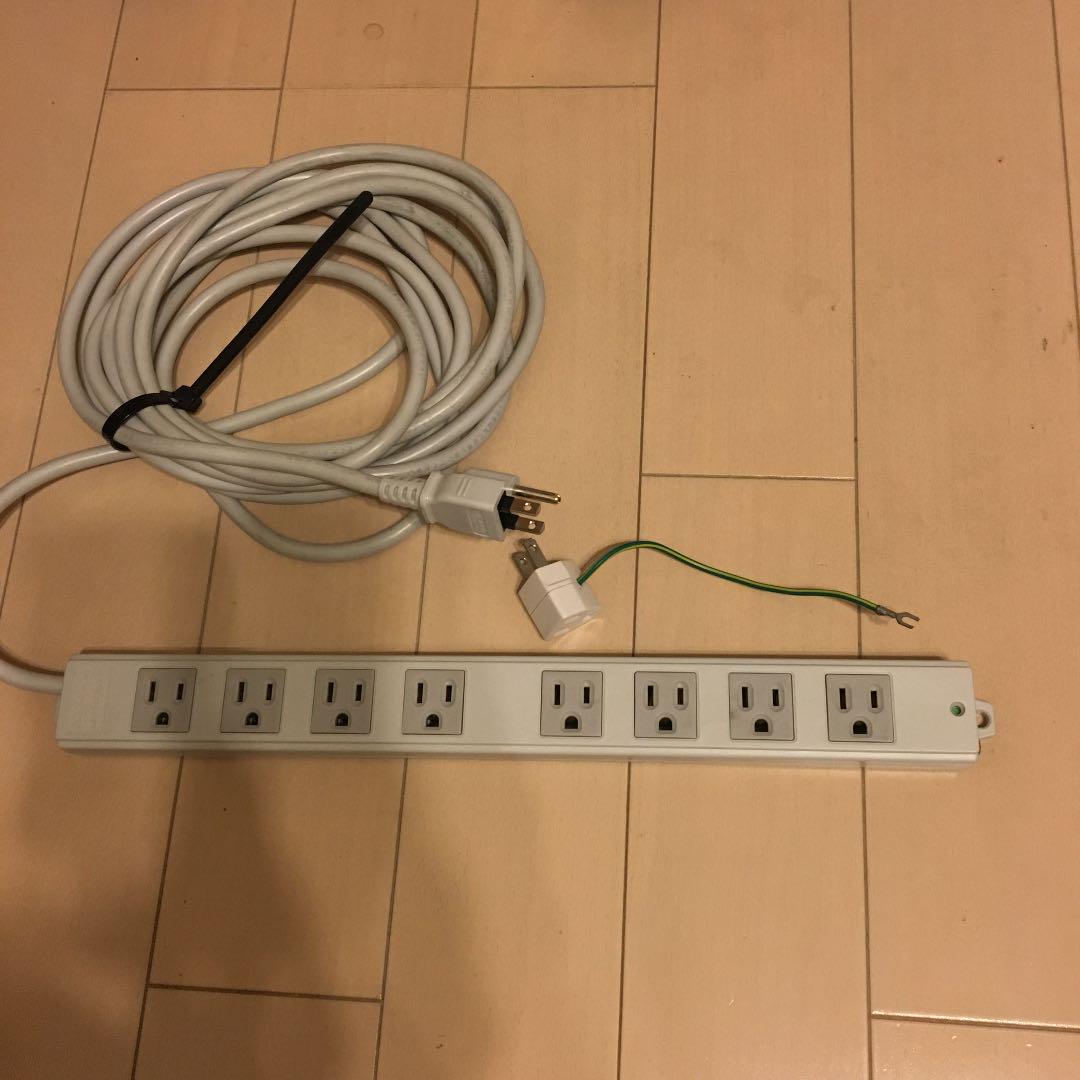 サンワサプライ TAP-K8N-5 工事物件タップ 3ピン8個口 5m サンワサプライ TAP-K8N-5 工事物件タップ 3ピン8個口 5m