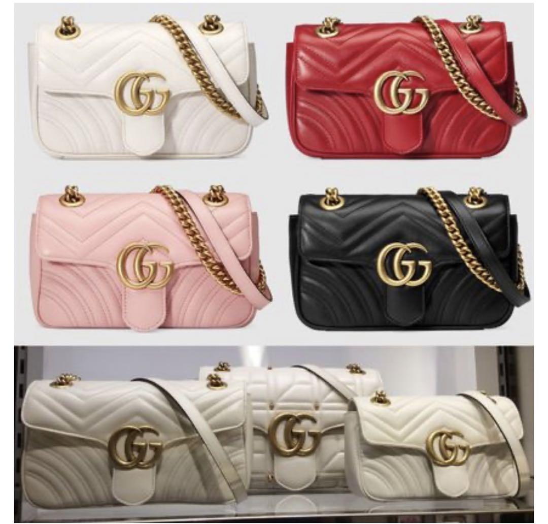 GUCCI Marmont GGマーモント キルティング ミニバッグ