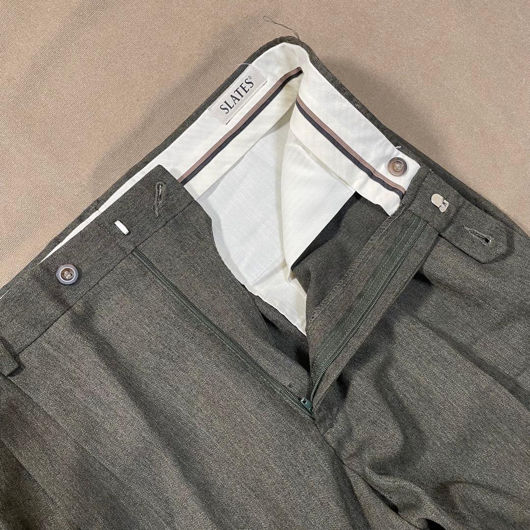 90s slates 3タック スラックス ビンテージ usa old オリーブ