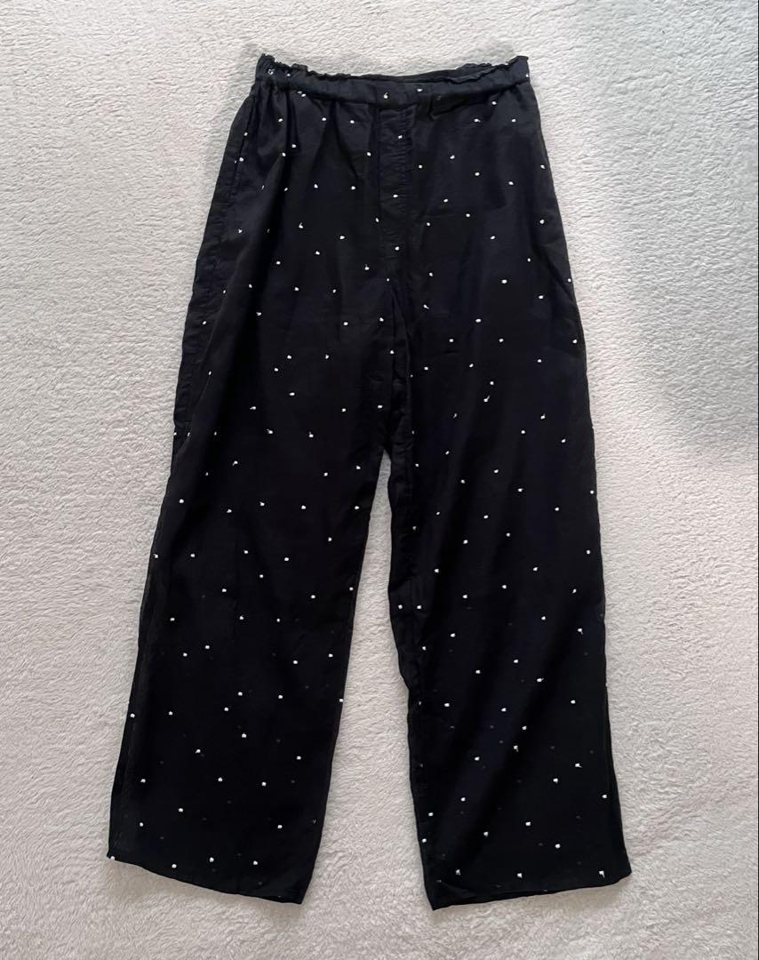 極美品☆SLOBE IENA スローブイエナ ドット刺繍シアーパンツ