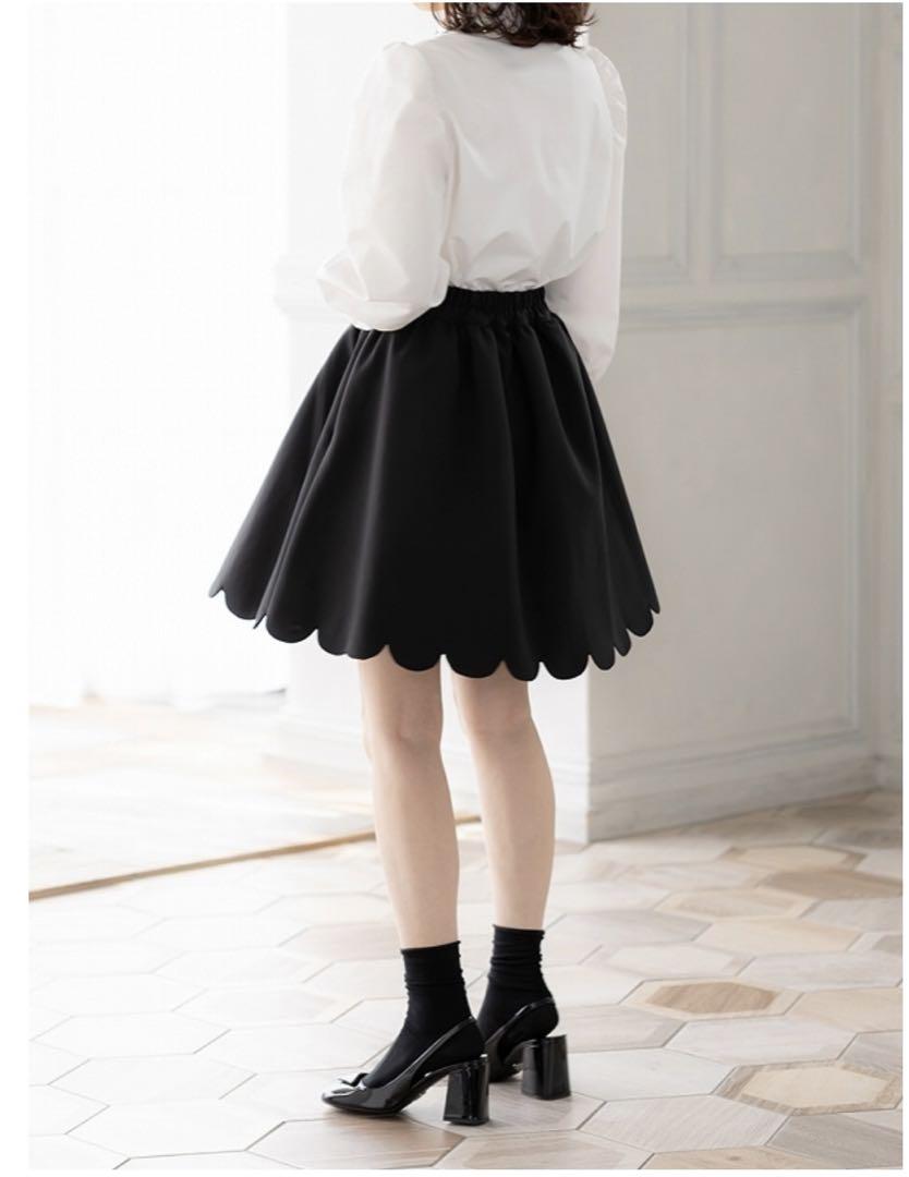 【新品未使用】TREFLE＋1 スカラップスカパン