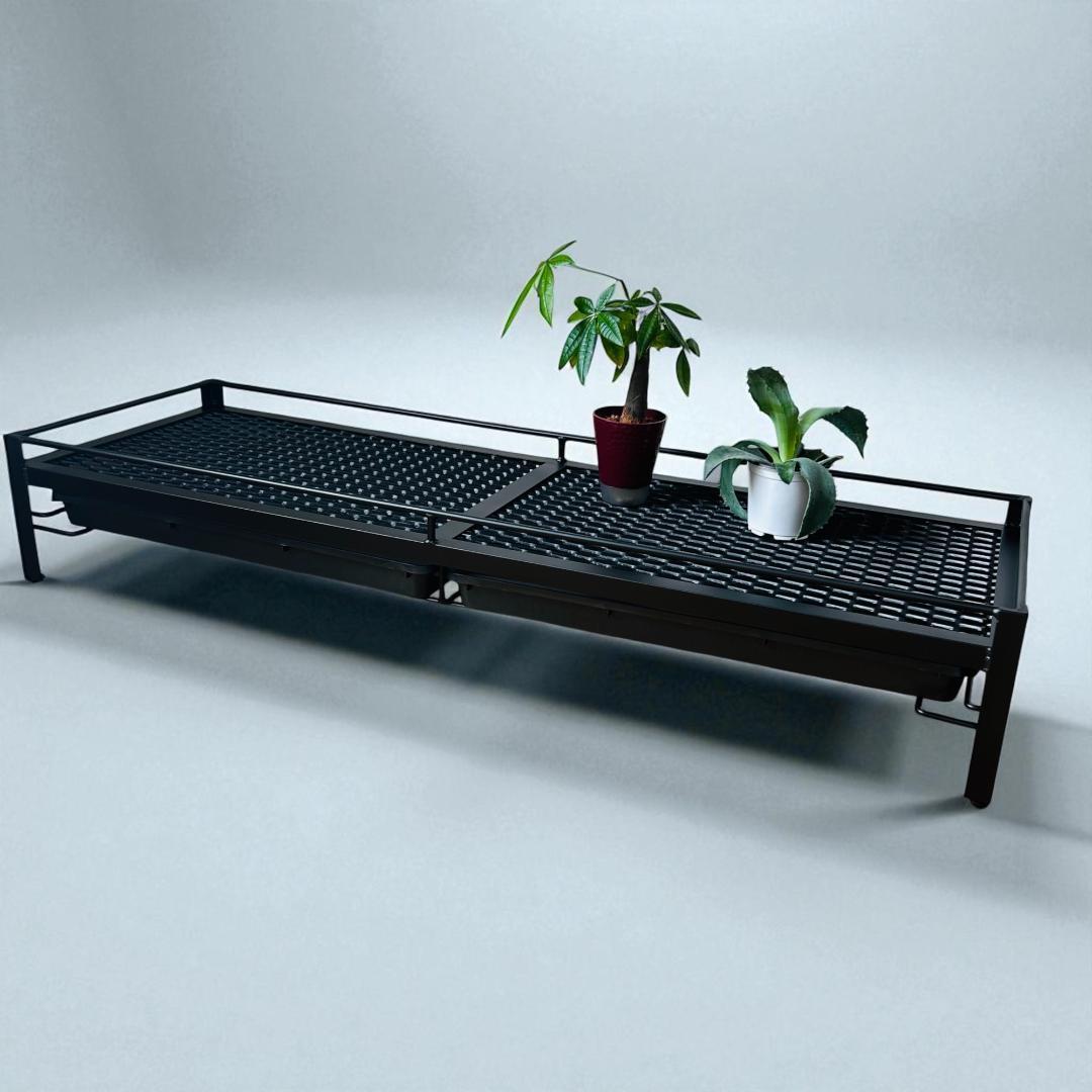 植物棚　シェルフ　アガペラック 124cm x 41cm ダブル受け皿仕様