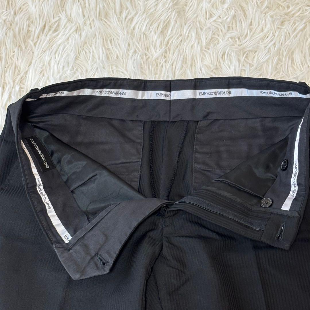 美品✨エンポリオアルマーニ 48 L ワイドスラックス ストライプ