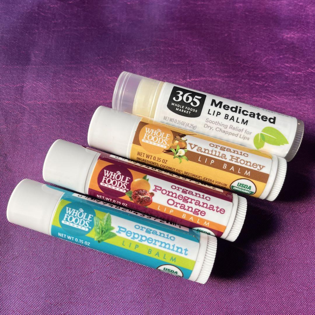 【新品未使用】WHOLE FOODS ホールフーズリップクリーム4本セット