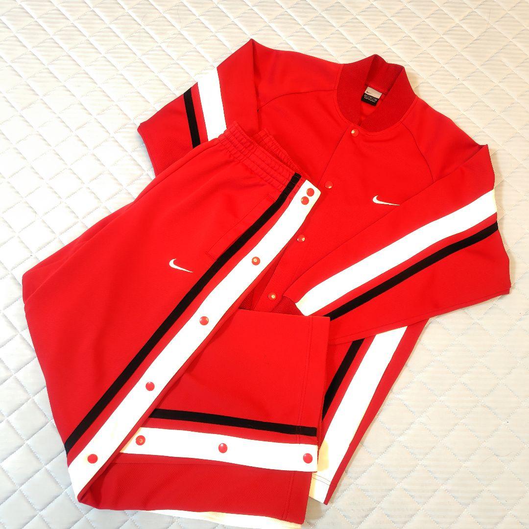 オールドナイキ NIKE バスケットジャージ 上下 90's スナップボタン L ナイキ バスケ スナップボタン セットアップ ジャケット パンツ