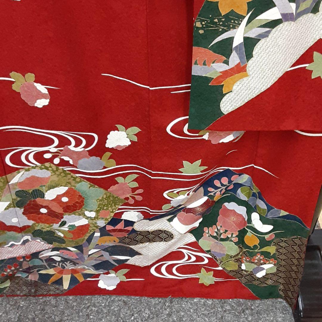 759.正絹振袖、160~165.赤古典柄