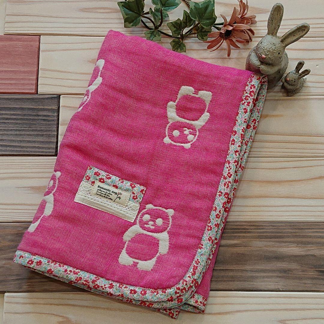 ガーゼケット＊ハンドメイド＊6重ガーゼ＊fuwara＊巾着袋＊53