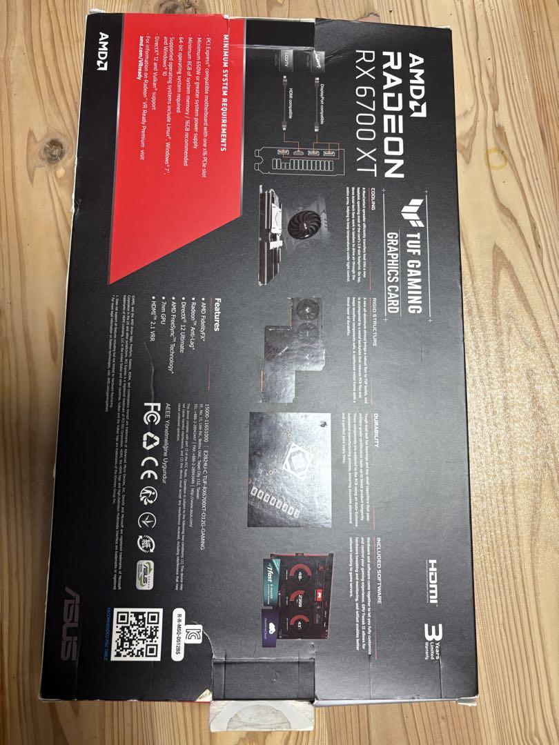 ジャンクですASUS TUF Gaming RX 6700 XT OC 12GB