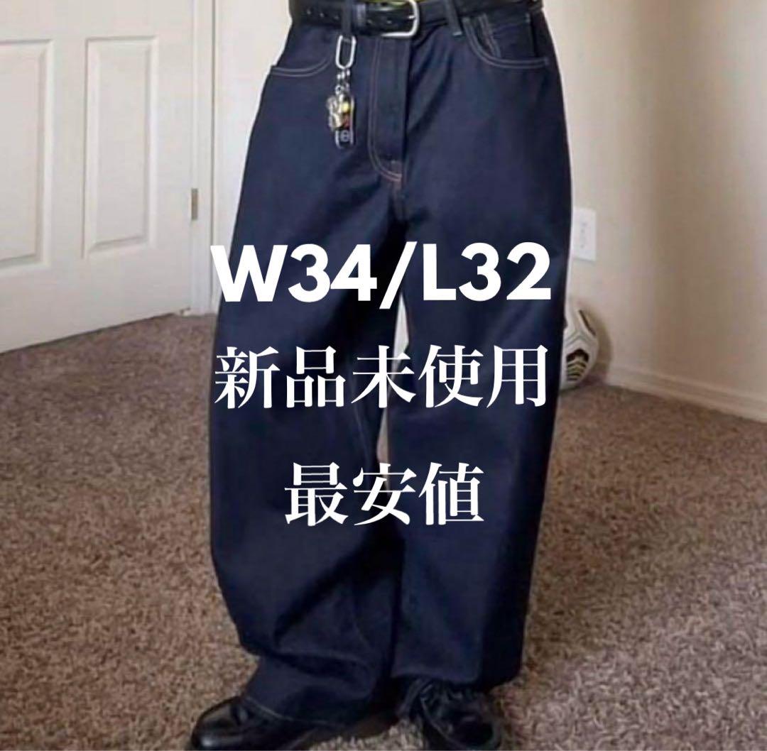 即*K様 GAP スーパーバギーデニム　34/32 新品　ダークリンス GAP ギャップ34/32スーパーバギーデニムパンツ ダークリンス