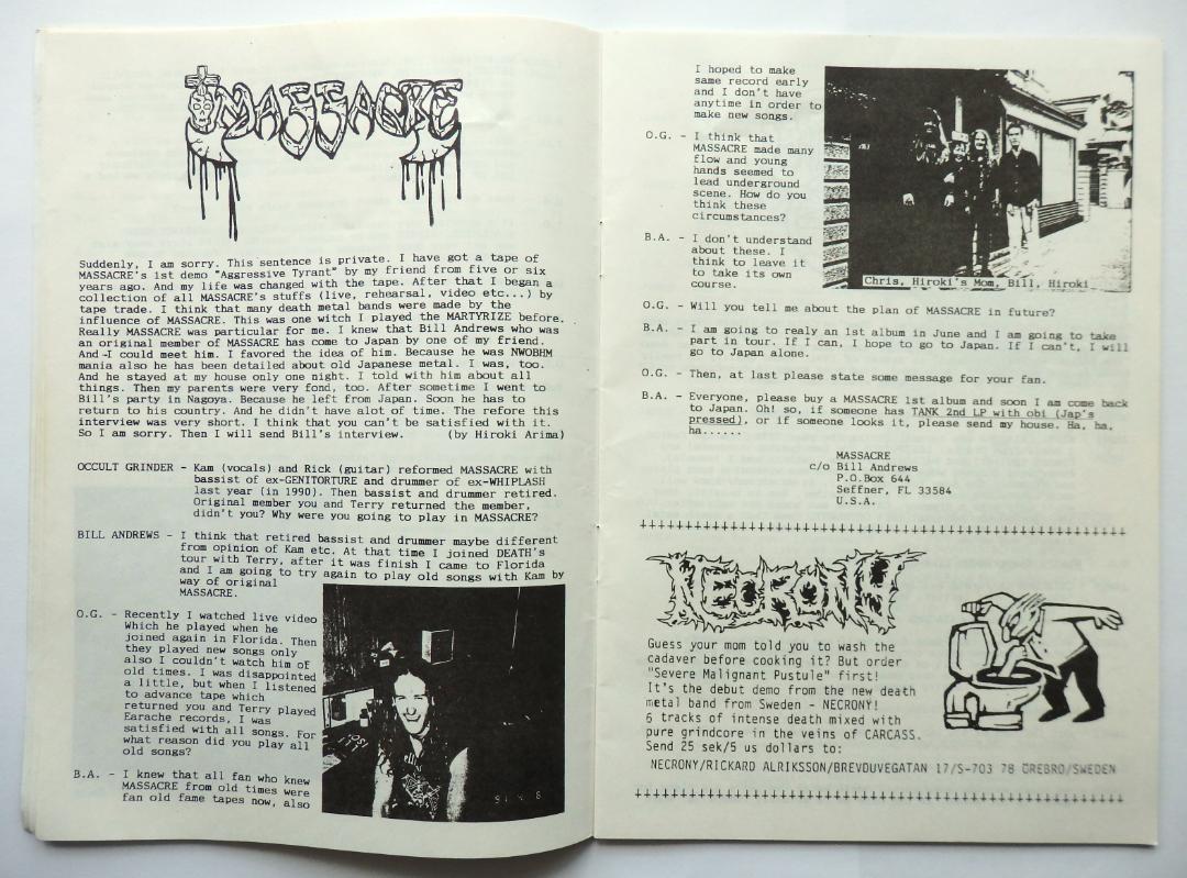 Agretator Delusions デスメタル 激レア ファーストプレス 激レア ファンジン デスメタル OCCULT GRINDER ISSUE 1 - メルカリ
